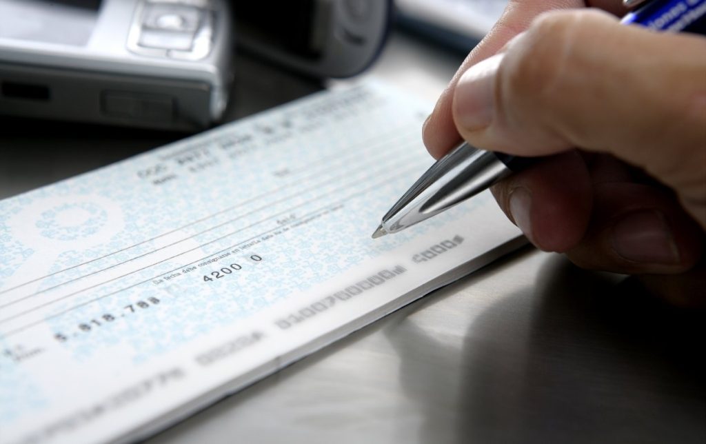 cheque de caution
